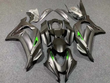 Erschwingliche Kawasaki ZX10R Motorrad Verkleidung 2016-2020 - Matt Schwarz Grun Bienenwabe