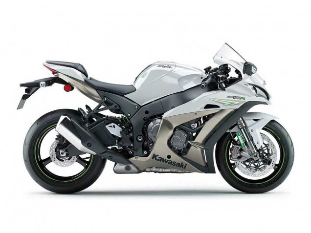 Erschwingliche Kawasaki ZX10R Motorrad Verkleidung 2016-2020 - Perl Weiss Grun