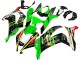 Erschwingliche Kawasaki ZX10R Motorrad Verkleidung 2016-2020 - Grun Gelb Rot Schwarz Elf Monster