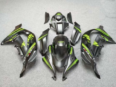 Erschwingliche Kawasaki ZX10R Motorrad Verkleidung 2016-2020 - Matt Schwarz Grun