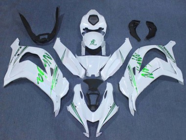 Erschwingliche Kawasaki ZX10R Motorrad Verkleidung 2016-2020 - Weiss Grun Ninja