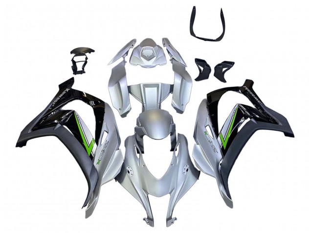 Erschwingliche Kawasaki ZX10R Motorrad Verkleidung 2016-2020 - Silber Grun Schwarz