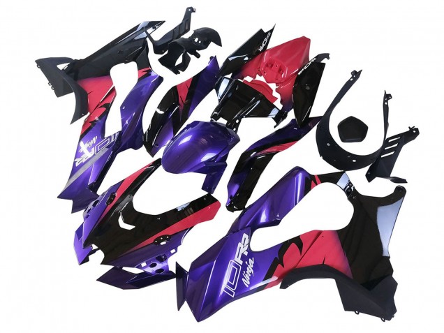 Erschwingliche Kawasaki ZX10R Motorrad Verkleidung 2021-2025 - Rot Schwarz Lila Weiss