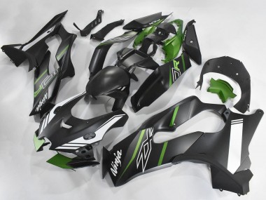 Erschwingliche Kawasaki ZX10R Motorrad Verkleidung 2021-2025 - Matt Schwarz Grun Weiss