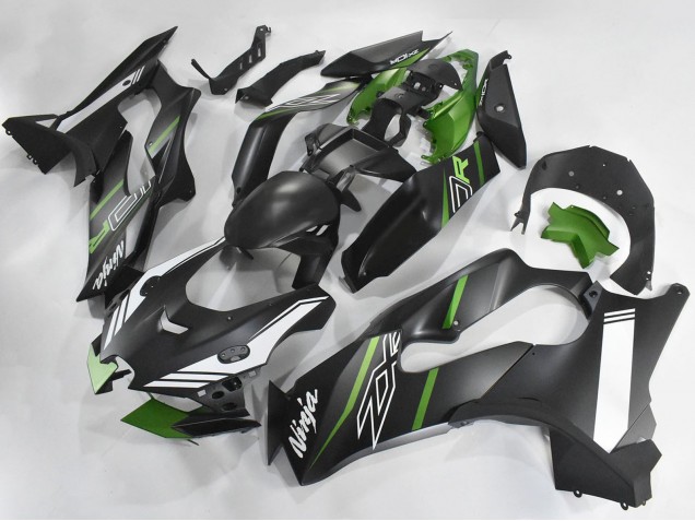 Erschwingliche Kawasaki ZX10R Motorrad Verkleidung 2021-2025 - Matt Schwarz Grun Weiss