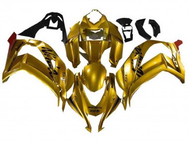 Erschwingliche Kawasaki ZX10R Motorrad Verkleidung 2021-2025 - Gold Schwarz