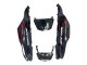 Erschwingliche Kawasaki ZX14R ZZR1400 Motorrad Verkleidung Kit 2006-2011 - Glanzendes Schwarz Rot Flamme