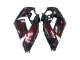 Erschwingliche Kawasaki ZX14R ZZR1400 Motorrad Verkleidung Kit 2006-2011 - Glanzendes Schwarz Rot Flamme