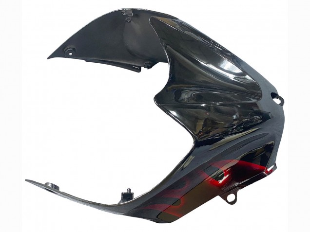 Erschwingliche Kawasaki ZX14R ZZR1400 Motorrad Verkleidung Kit 2006-2011 - Glanzendes Schwarz Rot Flamme