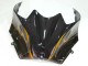 Erschwingliche Kawasaki ZX14R ZZR1400 Motorrad Verkleidung 2006-2011 - Glanzendes Schwarz Gold Flamme