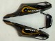 Erschwingliche Kawasaki ZX14R ZZR1400 Motorrad Verkleidung 2006-2011 - Glanzendes Schwarz Gold Flamme
