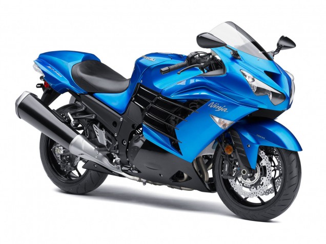 Erschwingliche Kawasaki ZX14R ZZR1400 Motorrad Verkleidung 2012-2024 - Blau