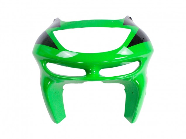 Erschwingliche Kawasaki ZX6R Motorrad Verkleidung 1998-1999 - Grun Weiss Glanzendes Schwarz