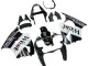 Erschwingliche Kawasaki ZX6R Motorrad Verkleidung 2000-2002 - Glanzendes Schwarz Weiss West Michelin