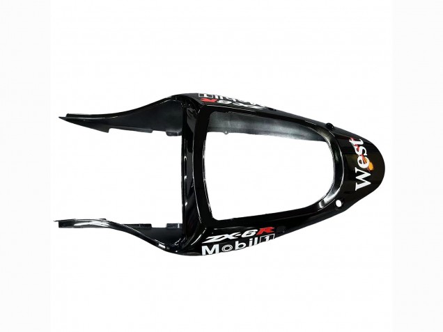 Erschwingliche Kawasaki ZX6R Motorrad Verkleidung 2000-2002 - Glanzendes Schwarz Weiss West Michelin