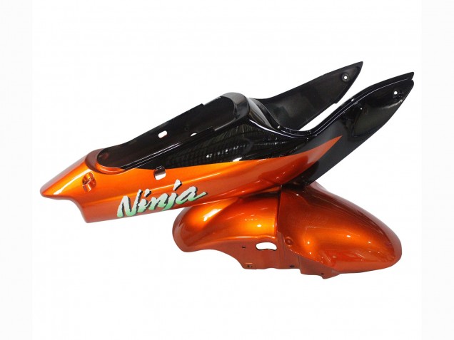 Erschwingliche Kawasaki ZX6R Motorrad Verkleidung 2000-2002 - Orange Schwarz