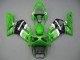 Erschwingliche Kawasaki ZX6R Motorrad Verkleidung 2003-2004 - Grun Weiss Schwarz Elf Bridgestone