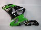 Erschwingliche Kawasaki ZX6R Motorrad Verkleidung 2003-2004 - Grun Schwarz Elf Bridgestone