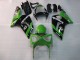 Erschwingliche Kawasaki ZX6R Motorrad Verkleidung 2003-2004 - Grun Schwarz Elf Bridgestone