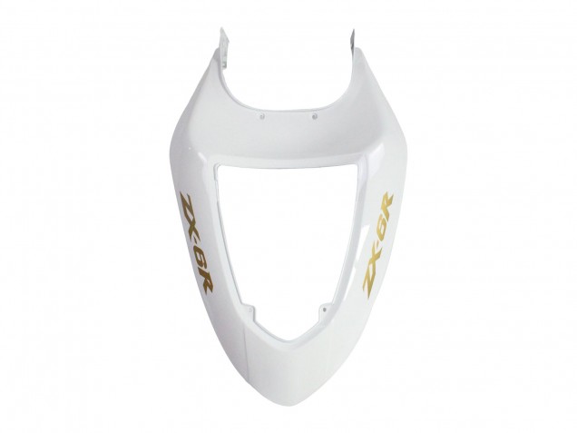 Erschwingliche Kawasaki ZX6R Motorrad Verkleidung 2005-2006 - Weiss Schwarz Gold Ninja