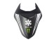 Erschwingliche Kawasaki ZX6R Motorrad Verkleidung 2007-2008 - Schwarz Weiss Rot mit weissem Schnee Aufkleber Ninja Elf