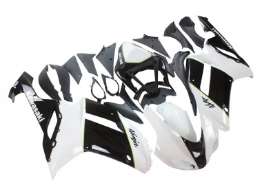 Erschwingliche Kawasaki ZX6R Motorrad Verkleidung 2007-2008 - Schwarz Weiss Ninja