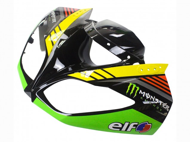 Erschwingliche Kawasaki ZX6R Motorrad Verkleidung 2009-2012 - Grun Glanzendes Schwarz Gelb Weiss Rot Elf Monster