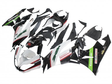 Erschwingliche Kawasaki ZX6R Motorrad Verkleidung 2009-2012 - Weiss Rot Schwarz Grun
