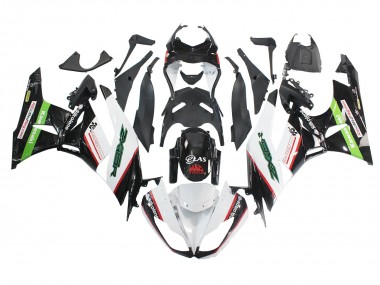 Erschwingliche Kawasaki ZX6R Motorrad Verkleidung 2009-2012 - Weiss Rot Schwarz Grun