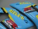 Erschwingliche Suzuki GSXR1000 Motorrad Verkleidung 2000-2002 - Hellblau Gelb Schwarz Motul Rizla