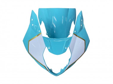 Erschwingliche Suzuki GSXR 1000 Motorrad Verkleidung 2003-2004 - Weiss Hellblau Gold