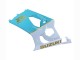 Erschwingliche Suzuki GSXR 1000 Motorrad Verkleidung 2003-2004 - Weiss Hellblau Gold