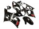 Erschwingliche Suzuki GSXR 1000 Motorrad Verkleidung 2003-2004 - Glanzendes Schwarz Weiss Rot Aufkleber