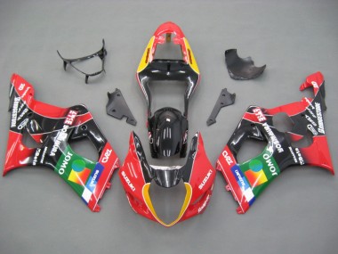 Erschwingliche Suzuki GSXR 1000 Motorrad Verkleidung 2003-2004 - Rot Gelb Blau Grun Schwarz JOMO