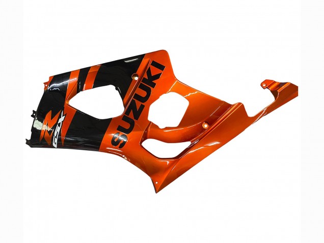 Erschwingliche Suzuki GSXR 1000 Motorrad Verkleidung 2003-2004 - Burnt Orange Glanzendes Schwarz