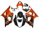 Erschwingliche Suzuki GSXR 1000 Motorrad Verkleidung 2003-2004 - Burnt Orange Glanzendes Schwarz