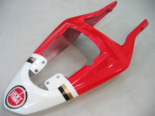 Erschwingliche Suzuki GSXR 1000 Motorrad Verkleidung 2003-2004 - Weiss Rot Motul Lucky Strike