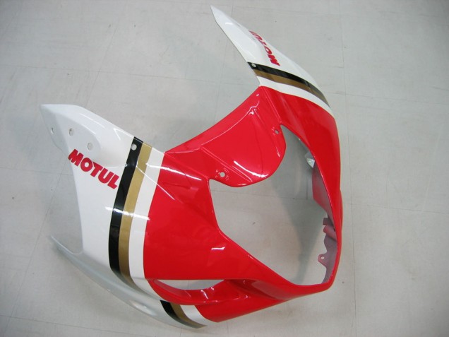 Erschwingliche Suzuki GSXR 1000 Motorrad Verkleidung 2003-2004 - Weiss Rot Motul Lucky Strike
