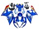Erschwingliche Suzuki GSXR 1000 Motorrad Verkleidung 2005-2006 - Blau Gelb Rot Weiss