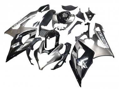 Erschwingliche Suzuki GSXR 1000 Motorrad Verkleidung 2005-2006 - Glanzendes Schwarz Grau