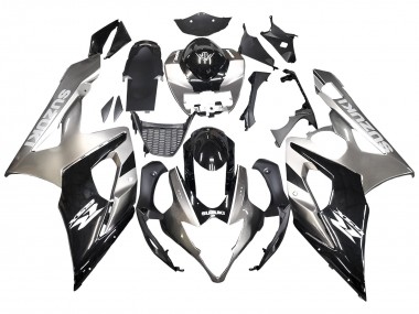 Erschwingliche Suzuki GSXR 1000 Motorrad Verkleidung 2005-2006 - Glanzendes Schwarz Grau