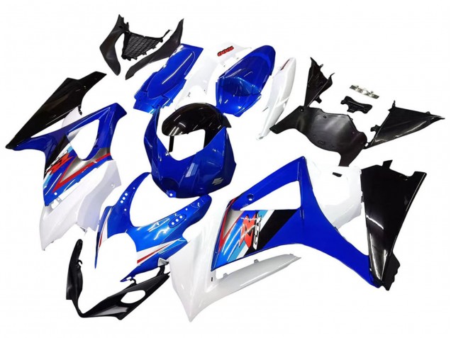 Erschwingliche Suzuki GSXR 1000 Motorrad Verkleidung 2007-2008 - Weiss Blau Schwarz Rot