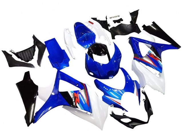 Erschwingliche Suzuki GSXR 1000 Motorrad Verkleidung 2007-2008 - Weiss Blau Schwarz Rot