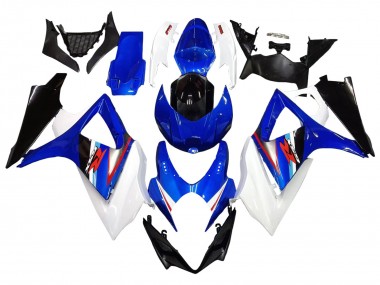 Erschwingliche Suzuki GSXR 1000 Motorrad Verkleidung 2007-2008 - Weiss Blau Schwarz Rot