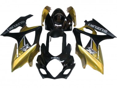 Erschwingliche Suzuki GSXR 1000 Motorrad Verkleidung 2007-2008 - Gold Schwarz Silber Aufkleber