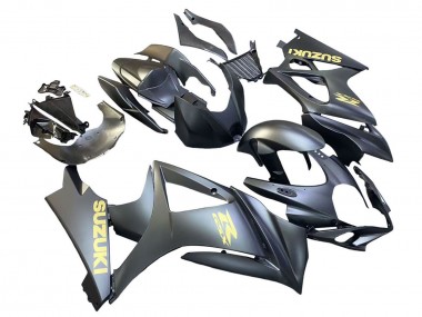 Erschwingliche Suzuki GSXR 1000 Motorrad Verkleidung 2007-2008 - Matt Schwarz Gold Aufkleber