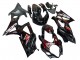 Erschwingliche Suzuki GSXR 1000 Motorrad Verkleidung 2007-2008 - Schwarz Rot Flamme