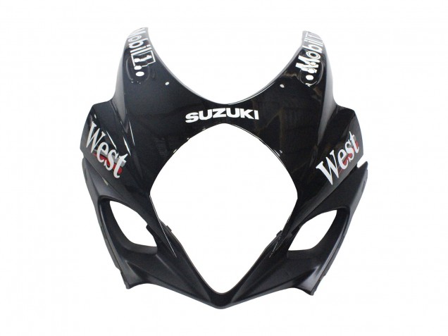 Erschwingliche Suzuki GSXR 1000 Motorrad Verkleidung 2007-2008 - Glanzendes Schwarz Weiss West