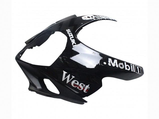 Erschwingliche Suzuki GSXR 1000 Motorrad Verkleidung 2007-2008 - Glanzendes Schwarz Weiss West