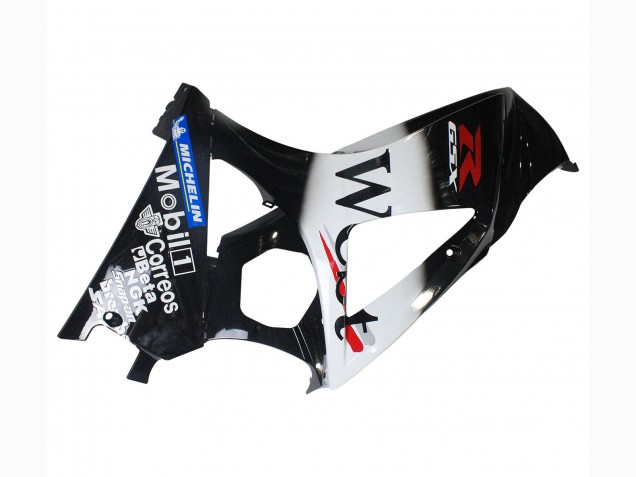 Erschwingliche Suzuki GSXR 1000 Motorrad Verkleidung 2007-2008 - Glanzendes Schwarz Weiss West